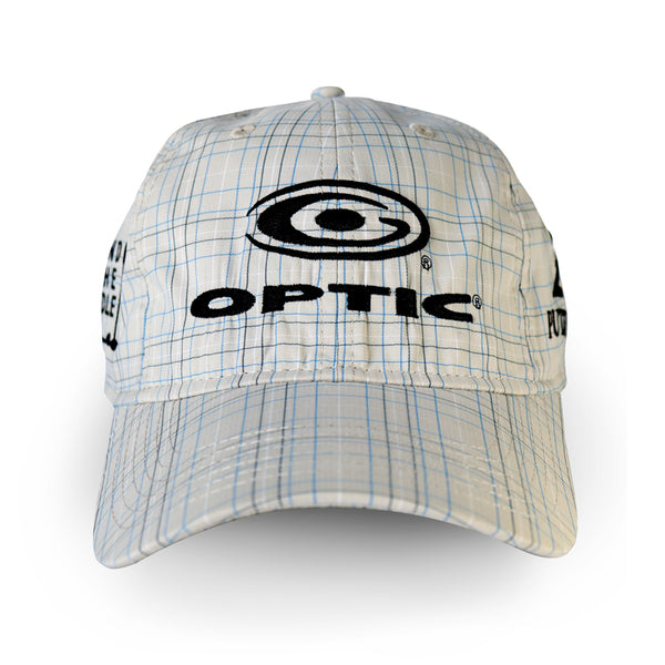 Cream Plaid Adjustable Tour Hat