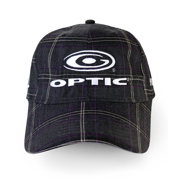 Charcoal and Purple Plaid Adjustable Tour Hat